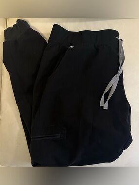 Figs Womens Black Zamora Jogger Scrub Pants